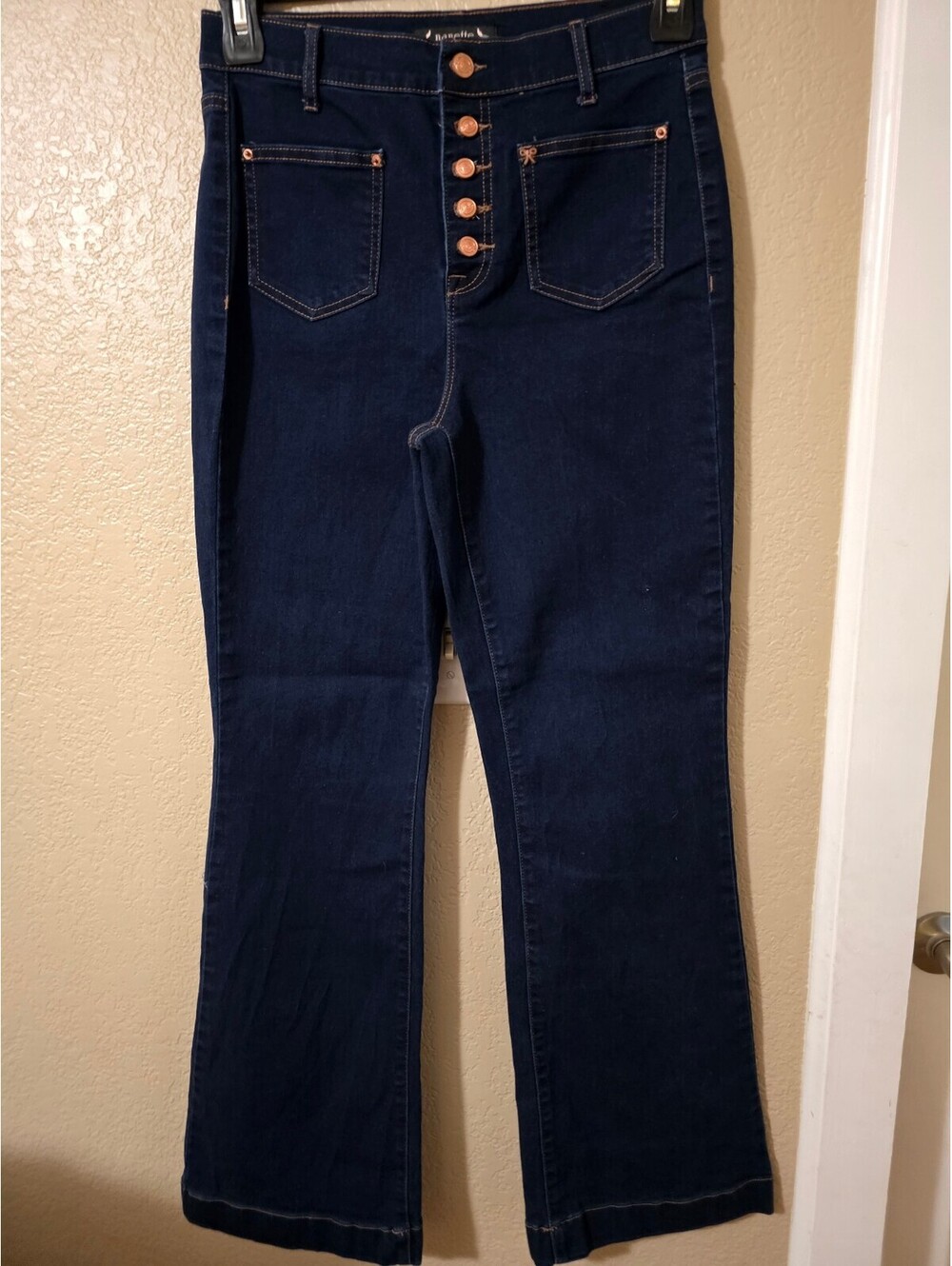 Nanette Lepore Jolie Super High Rise Flare Jeans Size 4